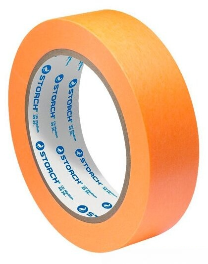 STORCH Лента малярная, тонкая рис бумага, золотая, термостойкость 100°С, 25мм х 50м (10/40)
