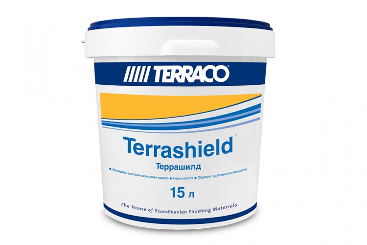 Terrashield матовая эластичная краска для фасадных работ