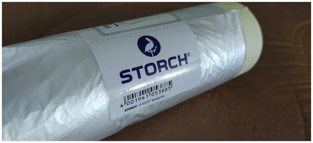 STORCH Укрывная плёнка с белой клейкой лентой, для маскировки в помещении 140см х 33м