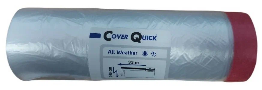STORCH Укрывная плёнка с клейкой красной лентой, УФ- устойчивость 180 дней 270см х 16м 