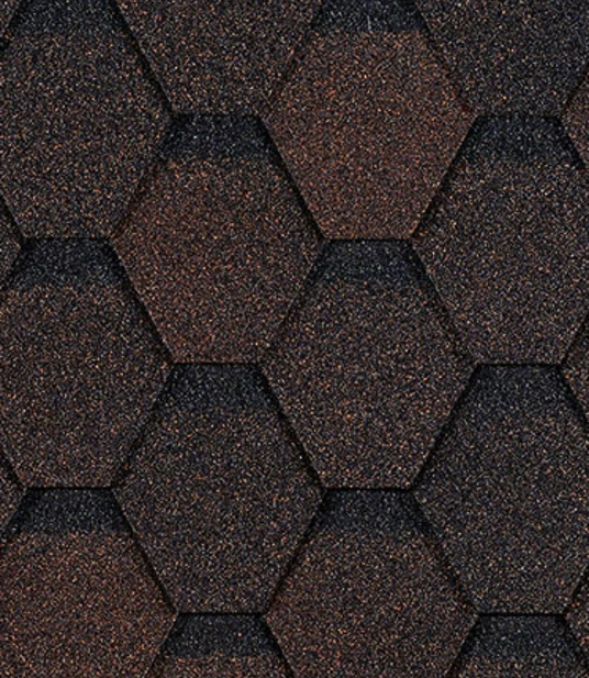 Гибкая черепица Docke PIE EURASIA Шестигранник