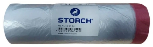 STORCH Укрывная плёнка с клейкой красной лентой, УФ- устойчивость 180 дней 140см х 33м 